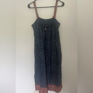 Natural Life Blue and Pink Maxi Dress Size Medium